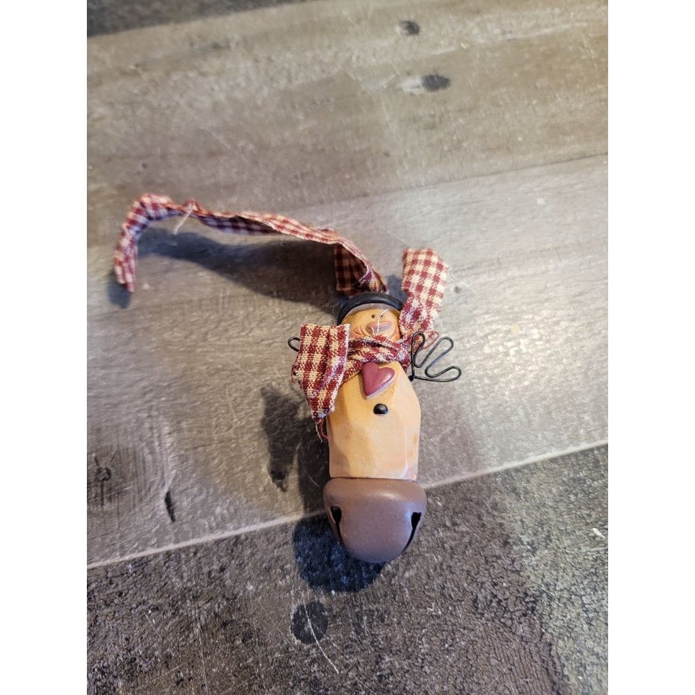 Snowman‎ heart Bell plaid ornament Xmas decor